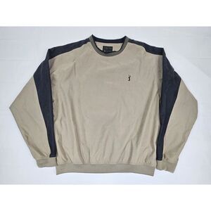 PGA Tour Golf Pullover Mens Large. Signature Collection Packable Tan‎ & Black